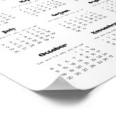  retro script 2023 kalender poster (Hoek)