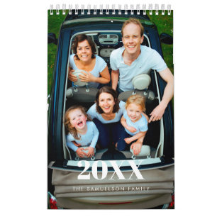 Retro script 2025 familiefoto kalender