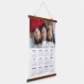 retro script 2025 fotokalender hangend wandkleed (Gebogen)