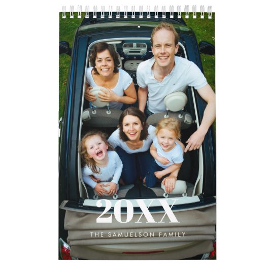 Retro script 2026 familiefoto kalender (Hoes)