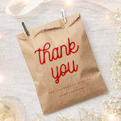 Retro  script Baby shower Bedankzakje (Geknipt)