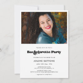  retro script Bachelorette Party foto Kaart
