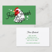 Retro Script Boerderij Fresh Eggs Visitekaartje (Voorkant / Achterkant)