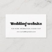  retro script bruiloft website kaart (Voorkant)