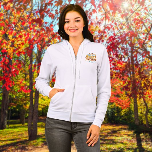 Retro Script Dankbaar Gezegend Aangepast Hoodie