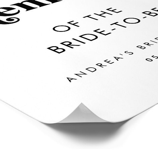 Retro Script Deel een Vrijgezellenfeest Geheugen t Poster (Hoek)