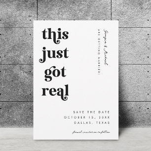 Retro script Dit heeft net echt grappig bold bruil Save The Date