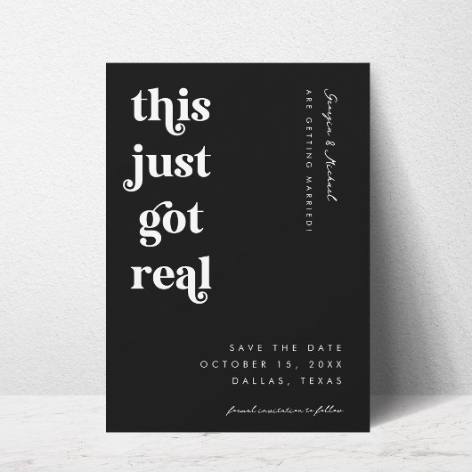 Retro script Dit heeft net echt grappig bold bruil Save The Date