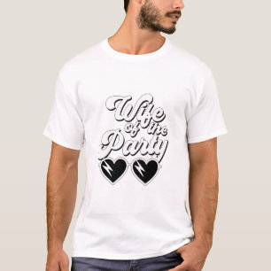 Retro Script Echtgenote Van Het Feest Vrijgezellen T-shirt