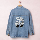 Retro Script Echtgenote Van Het Feest Vrouwenavond Denim Jacket (Hangar)