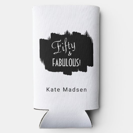 Retro Script Fifty & FABULOUS Zwart & Wit (Achterkant)