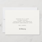  retro script Happy Hanukkah foto Feestdagenkaart (Achterkant)