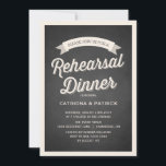 Retro Script Rustic Rehearer Dîner Invitation<br><div class="desc">Retro Script Rustic Rehearer Dîner Invitation</div>