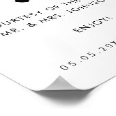 Retro Script Sigaar Bar Minimalistisch Trouwteken Poster (Hoek)