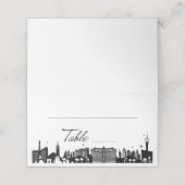 Retro Script Table Las Vegas Skyline (Buitenkant ongevouwen)