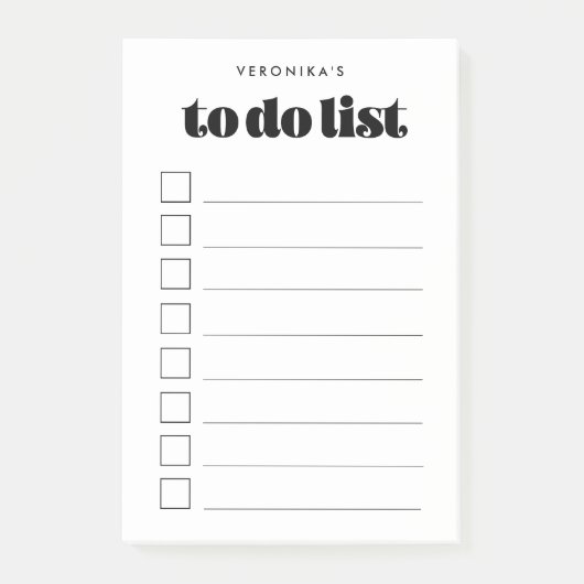 retro script to do lijst post-it® notes (Voorkant)