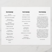  Retro Script Trifold Wedding Programma Flyer (Voorkant)