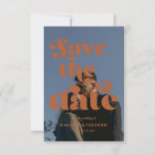 Retro Script Trouw QR Code  Save The Date (Voorkant)