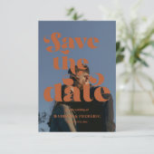 Retro Script Trouw QR Code  Save The Date (Staand voorkant)