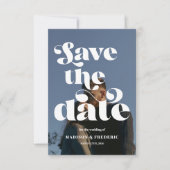 Retro Script Trouw QR Code Save The Date (Voorkant)