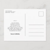 Retro script Twin Birth Hoe meer de merrier foto Briefkaart (Achterkant)