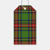 Retro Script Vrolijk Kerstfeest Rood Groen Plakken Cadeaulabel (Achterkant)