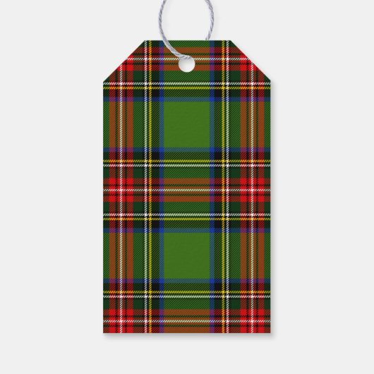 Retro Script Vrolijk Kerstfeest Rood Groen Plakken Cadeaulabel (Achterkant)
