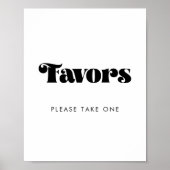 Retro Script Wedding Favors Sign Poster
