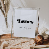 Retro Script Wedding Favors Sign Poster