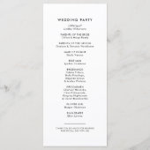 Retro Script Wedding Programma (Achterkant)