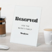 Retro Script Wedding Reserveren Reclamebord Met Voetstuk (Insitu)