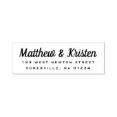 Retro Script Zelfinkt Retro Adres Stempel (Design)