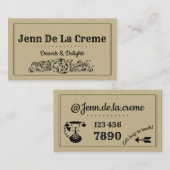 Retro scroller Visitekaartje (Voorkant / Achterkant)