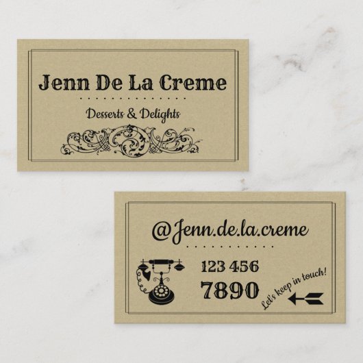  Retro scroller Visitekaartje (Voorkant / Achterkant)