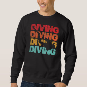 Retro Scuba Duiken Duiker Ocean Deep Zee WA Trui