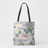 Retro seamless tropical island pattern on light be draagtas (Voorkant)