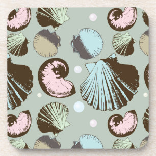 Retro Seashell Patroon Onderzetter