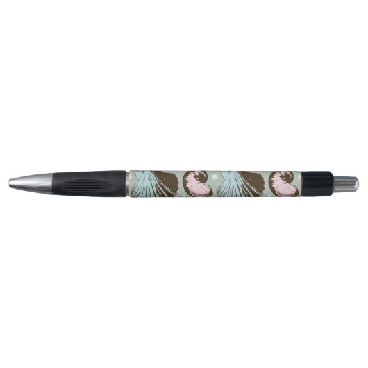 Retro Seashell Patroon Pen (Voorkant)