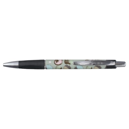 Retro Seashell Patroon Pen (Achterkant)