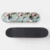 Retro Seashell Patroon Skateboard (Horizontaal)
