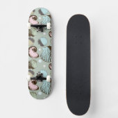 Retro Seashell Patroon Skateboard (Voorkant)