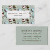 Retro Seashell Patroon Visitekaartje (Voorkant / Achterkant)