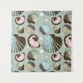 Retro Seashell Patroon Wandkleed (Voorkant (horizontaal))