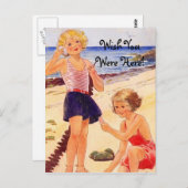Retro Seashore Briefkaart (Voorkant / Achterkant)