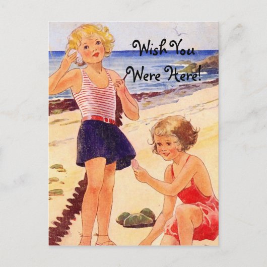 Retro Seashore Briefkaart (Voorkant)