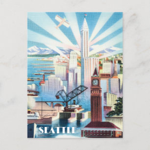 Retro Seattle Briefkaart