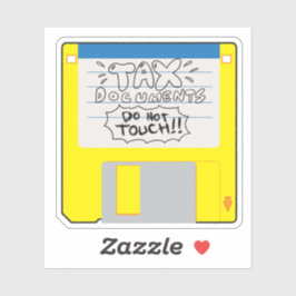 Retro Secret Files Floppy Disk Sticker