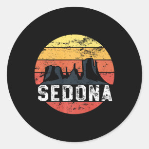 Retro Sedona Arizona Family Vacation Red Rocks Gif Ronde Sticker
