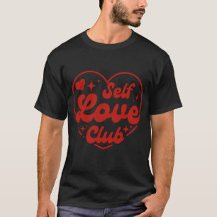 Retro Self Love Club Single Anti-Valentijnsdag T-shirt