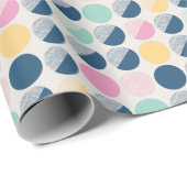 Retro Semi-Circle Patroon Cadeaupapier (Rol Hoek)